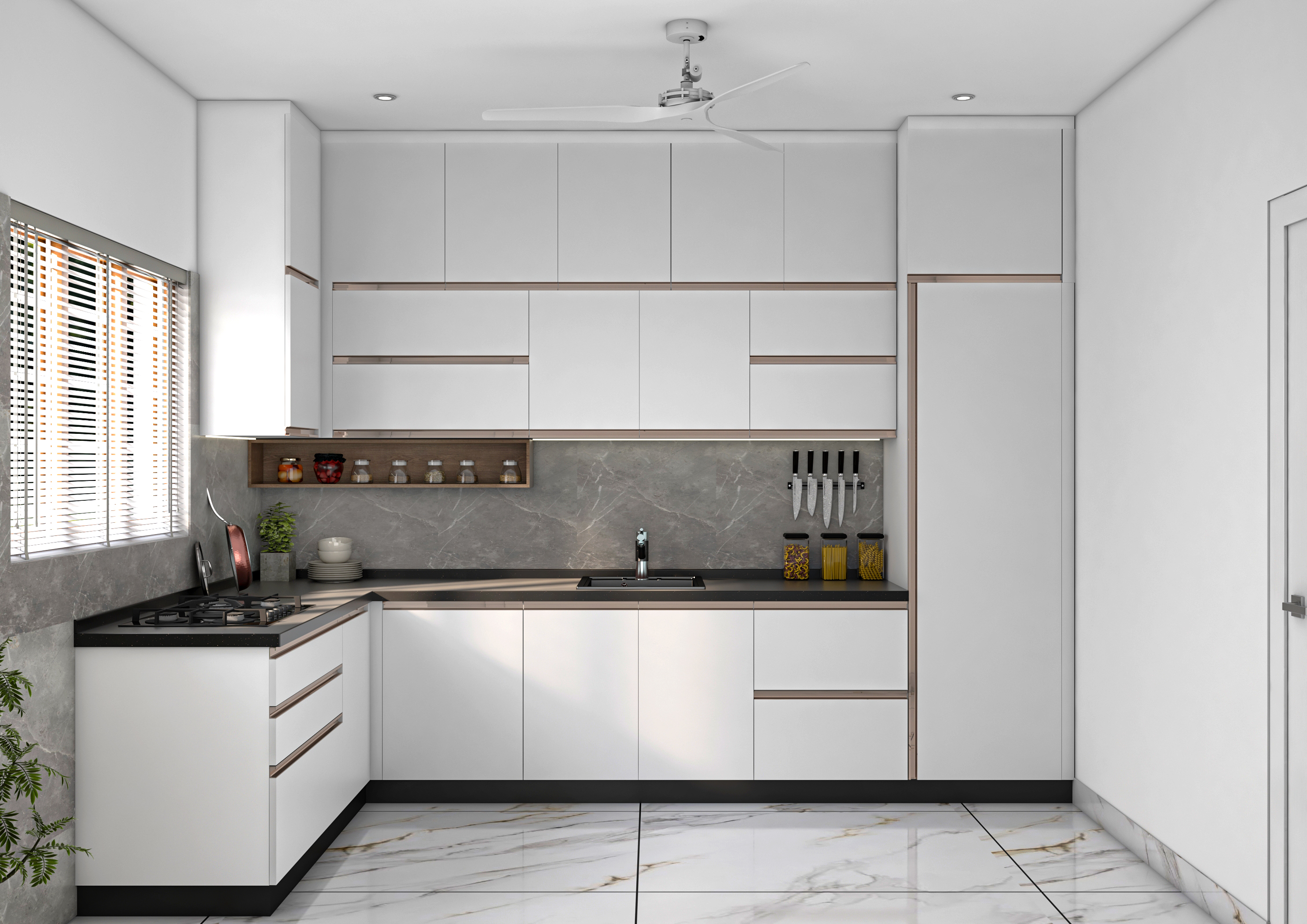 Sleek Modular Kitchen