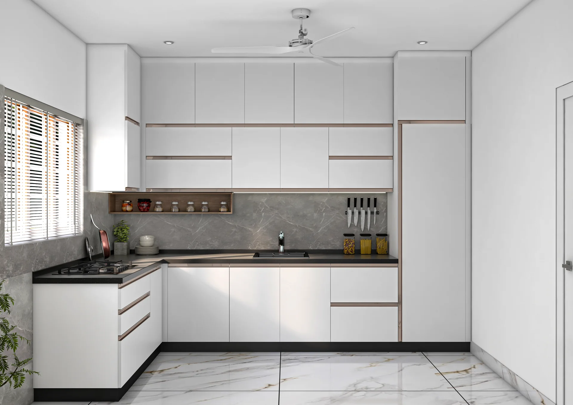 Sleek Modular Kitchen